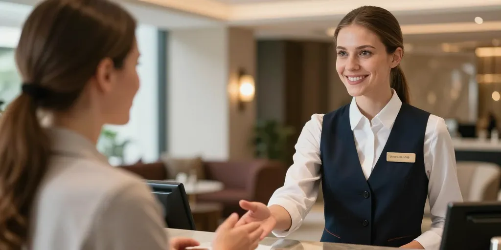 accueillir un client en hôtellerie